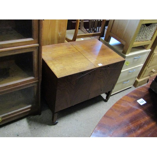 764 - 1970s FLAME MAHOGANY CELLARETTE CABINET