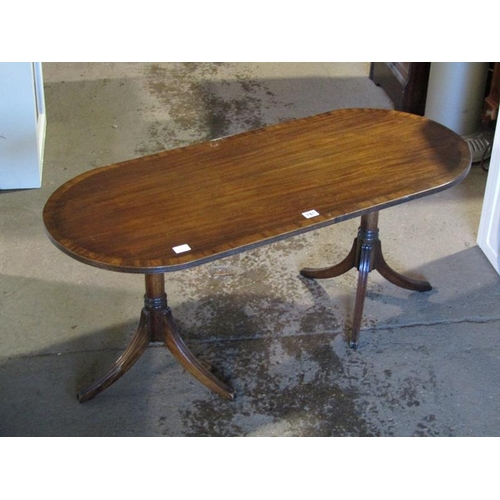 781 - REPRODUCTION COFFEE TABLE AND A GEORGIAN CHAIR