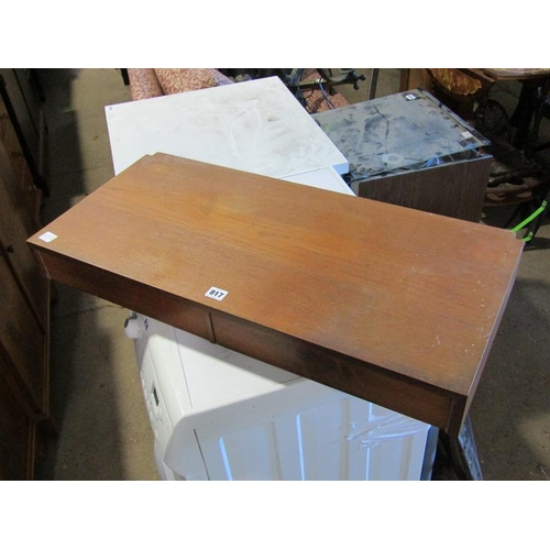 817 - TEAK TWO DRAWER CABINET