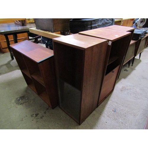 867 - QTY OF TEAK CUPBOARDS