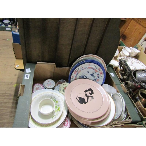 285 - BOX OF MISC. MIXED METALWARE ETC