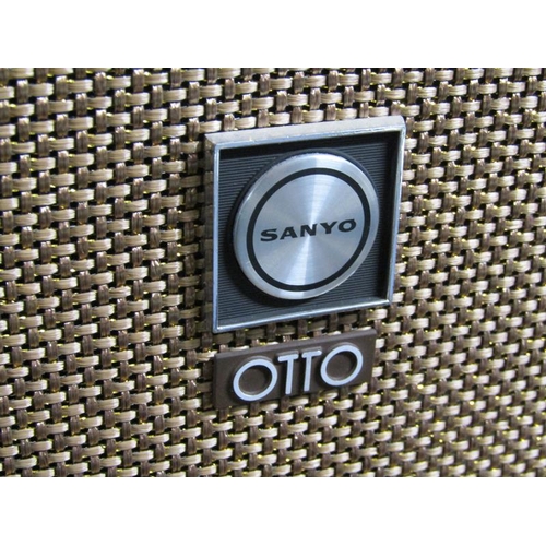 1102 - PAIR OF SANYO OTTO SPEAKERS, 60CM H