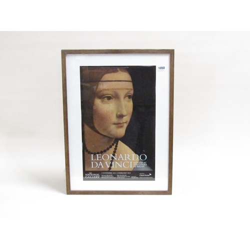 1050 - FRAMED NATIONAL GALLERY PRINT - LEONARDO DA VINCI, F/G, 51CM X 32CM