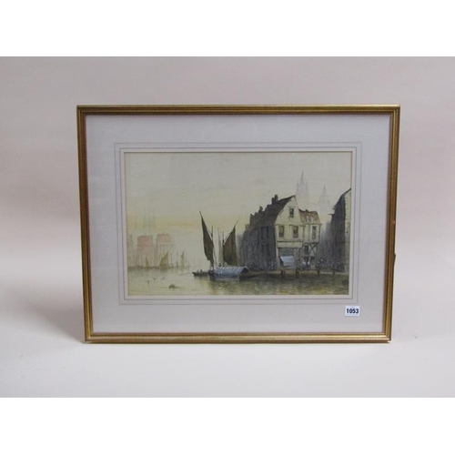 1053 - A VINCENT - BERNSTEIN ON THE MEUSE, SIGNED WATERCOLOUR, F/G