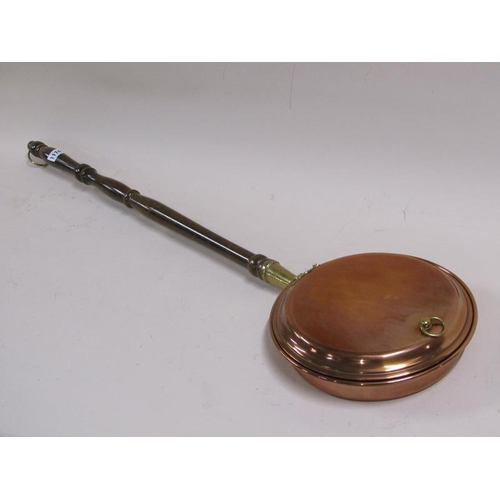 1174 - COPPER WARMING PAN - 100cms L