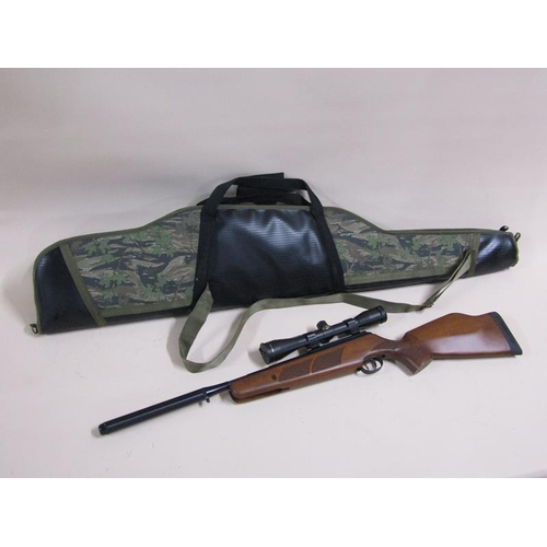 1178 - BSA BREAK BARREL AIR RIFLE WITH SCOPE AND CAMO BAG - 96cms L