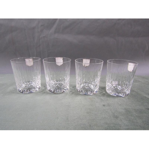 1638 - FOUR EDINBURGH CRYSTAL WHISKEY GLASSES, 8.5CM H