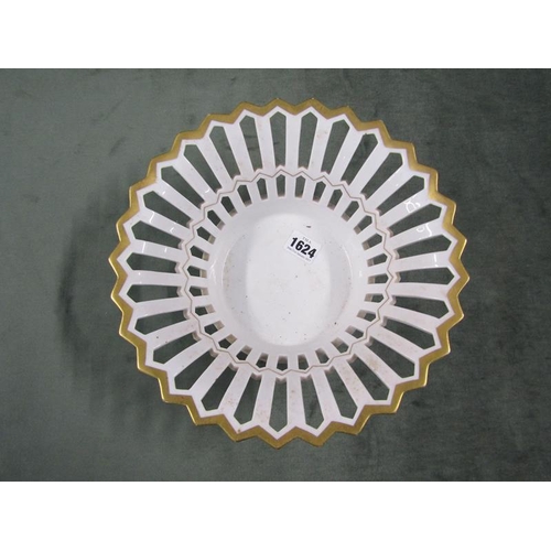 1624 - PORTUGUESE VISTA ALLEGRA PIERCED BOWL, 26CM DIAM