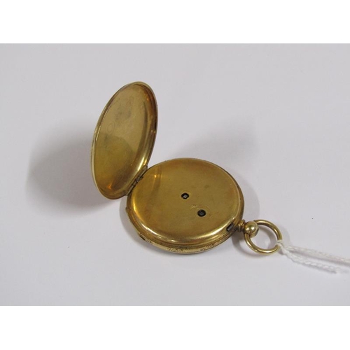 1245 - 18CT GOLD CASED POCKET WATCH