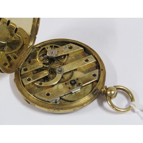 1245 - 18CT GOLD CASED POCKET WATCH