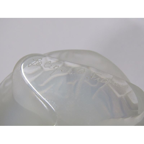 1247 - LALIQUE OPALESCENT GLASS TORTOISE, SIGNED 'LALIQUE FRANCE' ON BASE, 7.5CM L