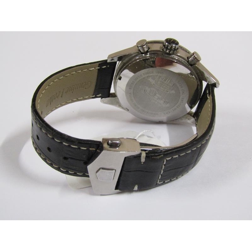 1248 - STEEL CASED CHRONOGRAPH WITH LEATHER STRAP