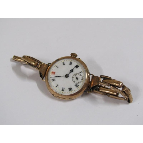 1261 - 9ct GOLD CASED LADIES WATCH TOGETHER WITH ANOTHER