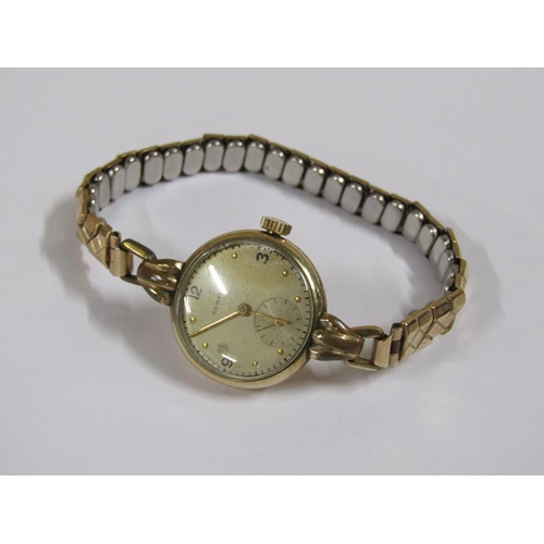 1261 - 9ct GOLD CASED LADIES WATCH TOGETHER WITH ANOTHER