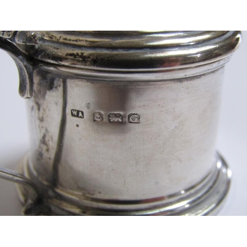 1299 - BOXED THREE PIECE SILVER CONDIMENT WITH TWO SPOONS