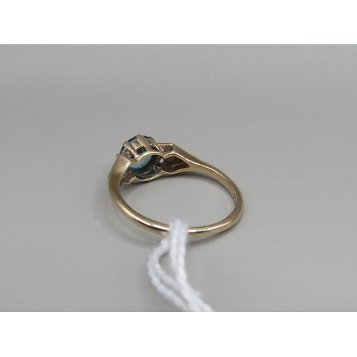 1325 - 9ct GOLD STONE SET RING SIZE N