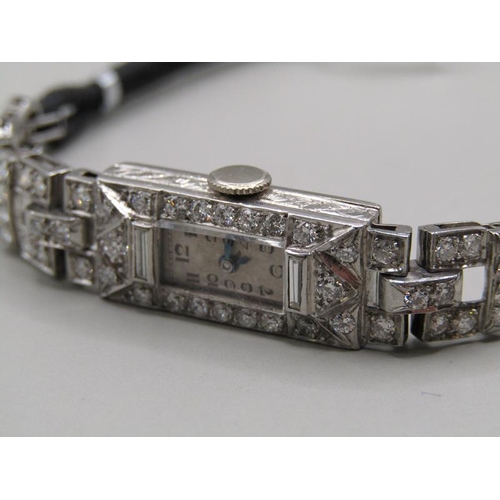 1346 - WHITE GOLD DIAMOND SET LADIES WATCH