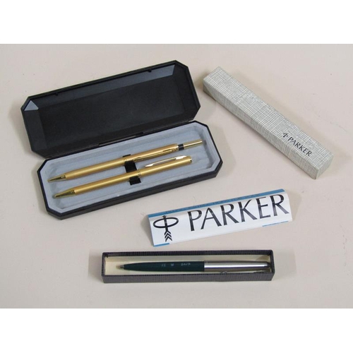 1286 - BOXED PARKER PEN AND A TWO PEN SET