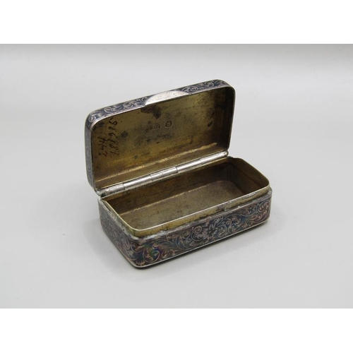 1355 - SILVER NIELLO SNUFF BOX