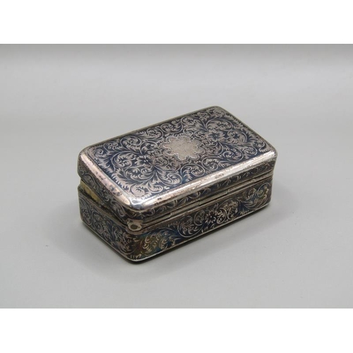 1355 - SILVER NIELLO SNUFF BOX