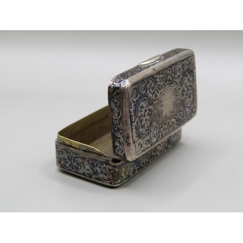 1355 - SILVER NIELLO SNUFF BOX