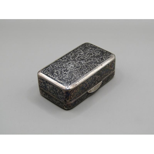 1355 - SILVER NIELLO SNUFF BOX