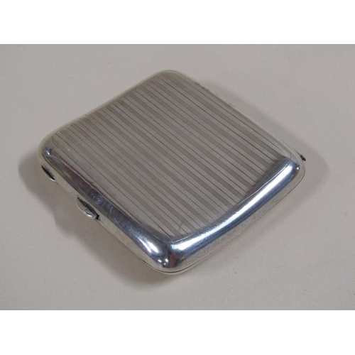 1359 - SILVER ENGINE TURNED CIGARETTE BOX 3.6ozt