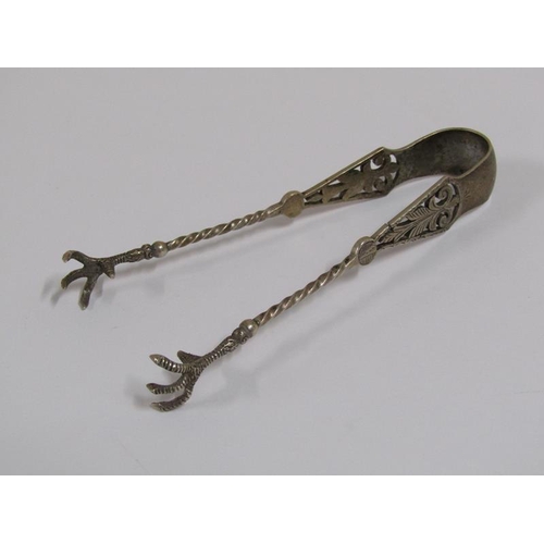 1361 - TWO PAIR OF SILVER SUGAR NIPS