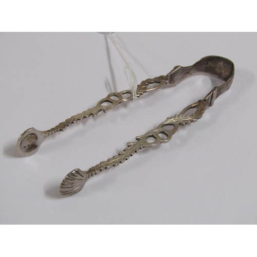 1361 - TWO PAIR OF SILVER SUGAR NIPS