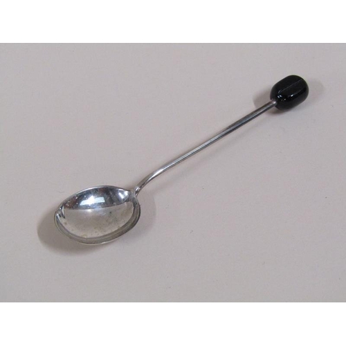 1407 - BOX OF SIX SILVER BEAN SPOONS