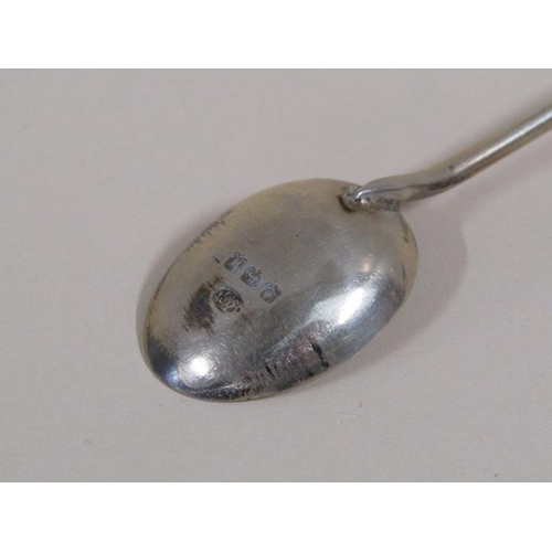 1408 - BOX OF SIX SILVER BEAN SPOONS