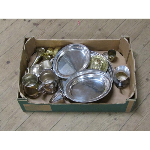 1550A - BOX OF MIXED SILVER PLATE