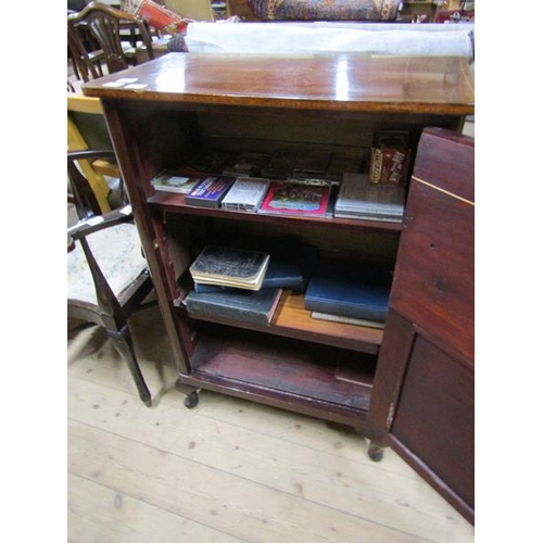 1729 - LATE VICTORIAN MAHOGANY MUSIC CABINET, 62CM W, 94CM H