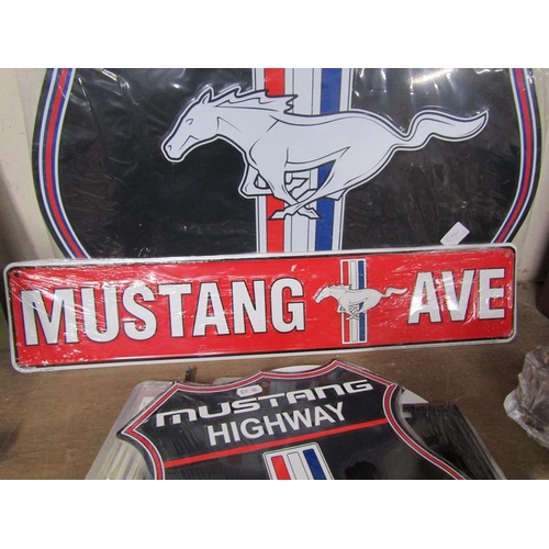 41 - COLLECTION OF REPRO. MUSTANG CAR PLAQUES