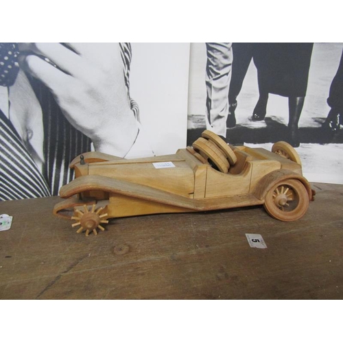 6 - TWO WOODEN MODEL CARS