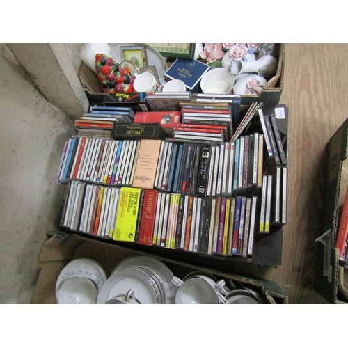 131 - TWO BOXES OF CD'S AND DVD'S