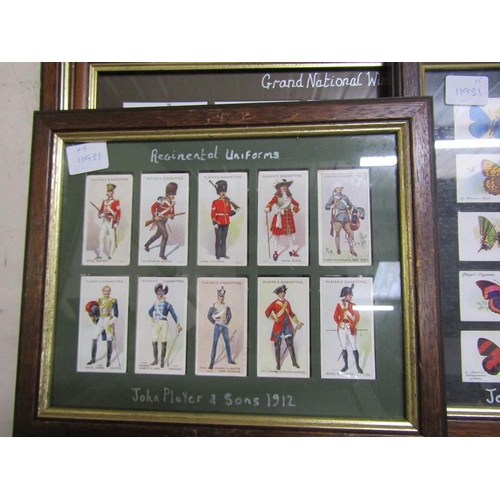 142 - FRAMED CIGARETTE CARDS