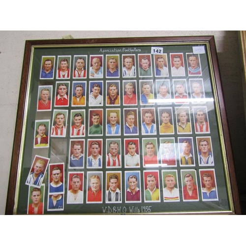 142 - FRAMED CIGARETTE CARDS