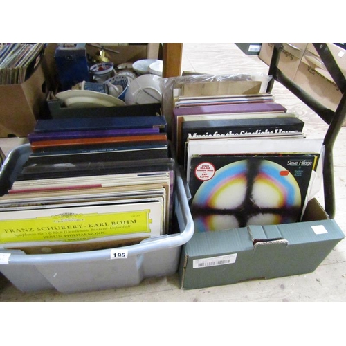 195 - TWO BOXES OF MIXED RECORDS