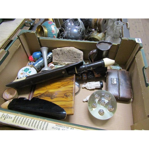 304 - BOX OF MISC TO INCL GLASS, CERAMICS ETC