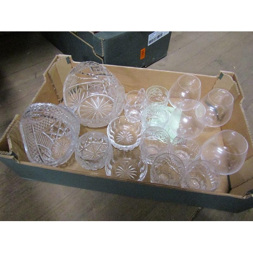 332 - CRYSTAL GLASSWARE TO INCL BASKETS