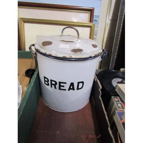 345 - VINTAGE ENAMEL BREAD BIN