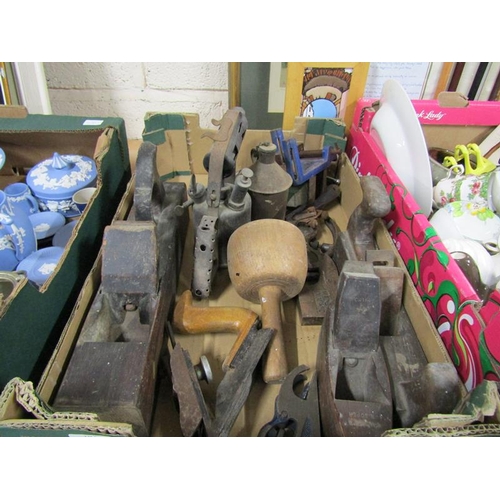 356 - VINTAGE WOOWORKING TOOLS, PLANES, BLOW TORCH ETC