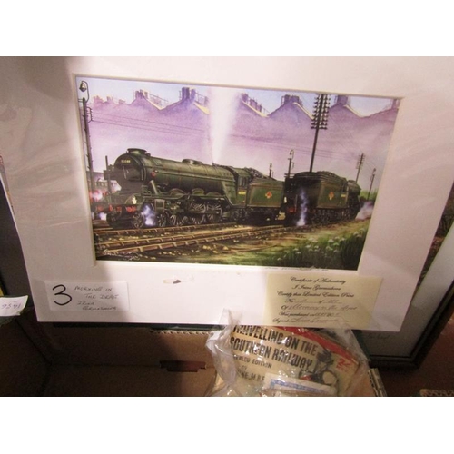 365 - COLLECTION OF RAILWAY MEMORABILIA - BOOKS, PRINTS ETC