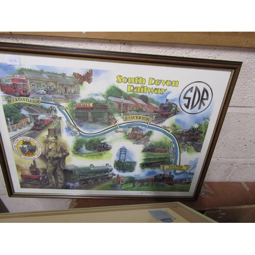 365 - COLLECTION OF RAILWAY MEMORABILIA - BOOKS, PRINTS ETC