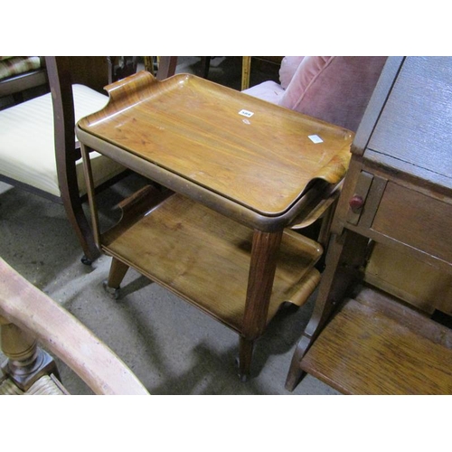 589 - 1950'S WALNUT TEA TROLLEY