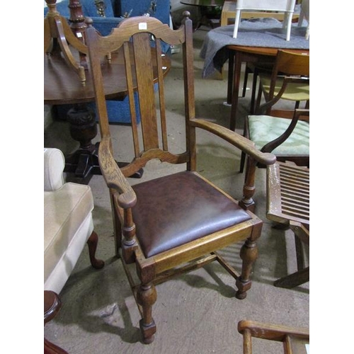 618 - EIGHT 1930'S OAK DINING CHAIRS