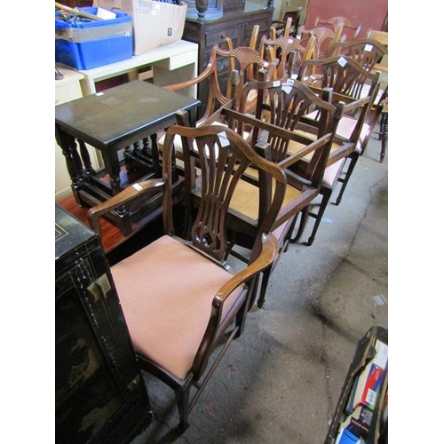 719 - SIX 19C MAHOGANY DINING CHAIRS