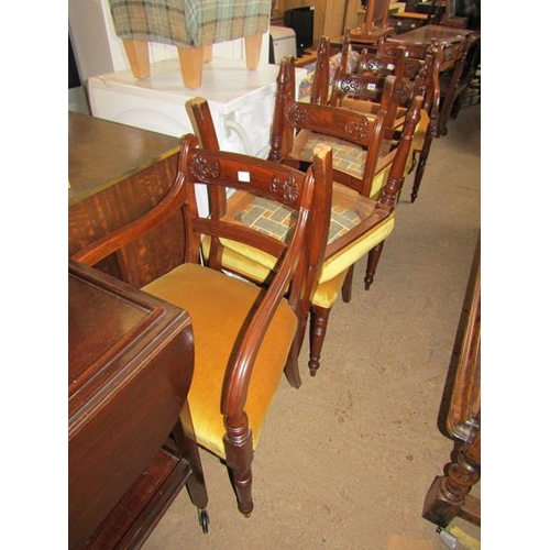 724 - EIGHT 19C MAHOGANY DINING CHAIRS