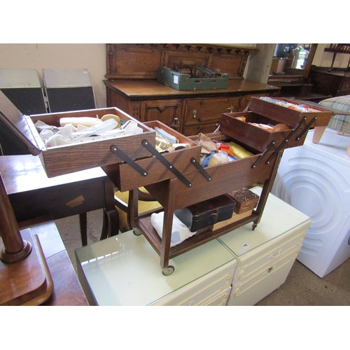 741 - OAK SEWING BOX